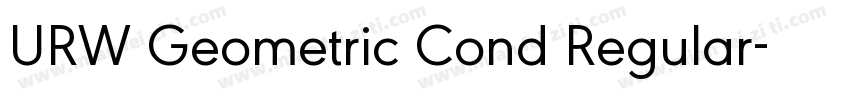 URW Geometric Cond Regular字体转换
